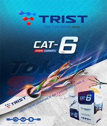 Gambar KABEL LAN NETWORKING CABLE UTP CAT 6 CCA PANJANG 305 METER MERK TRIST dari Toko SSU undefined Tokopedia