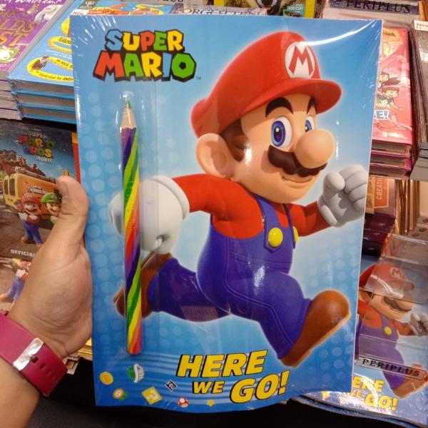Jual Super mario here we go coloring book original impor - Kota Bekasi - duniawarna official ...