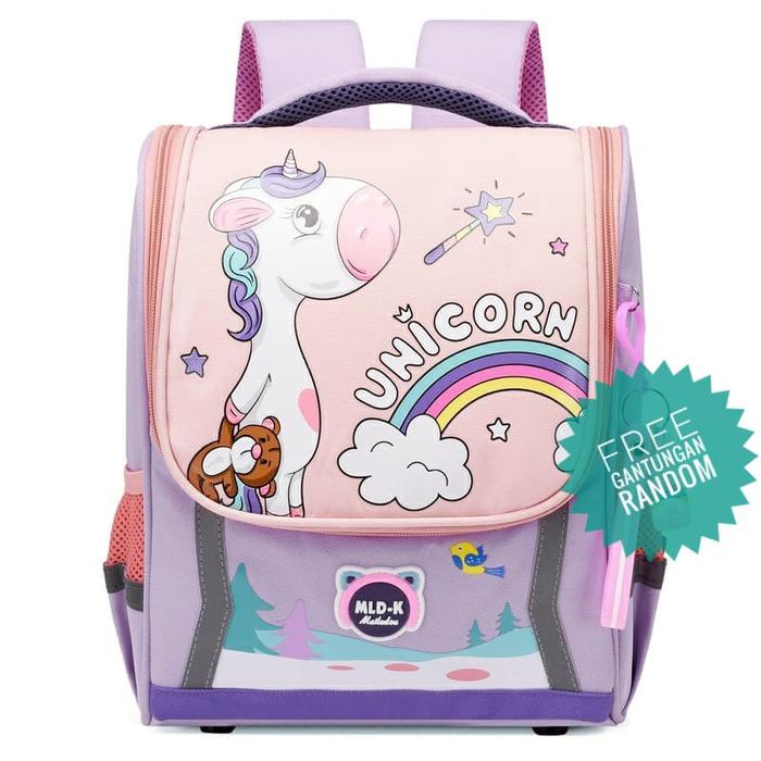Gambar Tas Ransel Anak Sekolah Premium Tebal Import Karakter Dino Unicorn - UnguPink Pony dari Adeeva Collection19 undefined Tokopedia