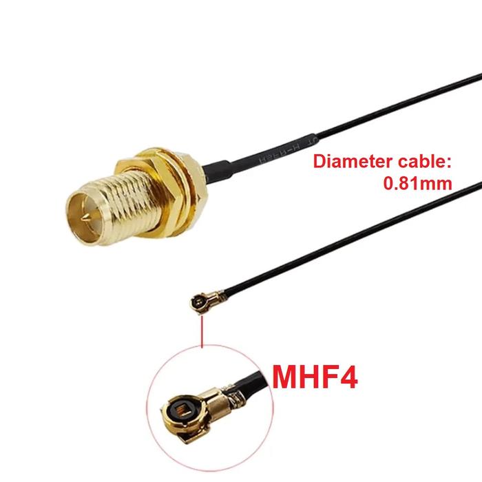 Gambar Pigtail MHF4 to RPSMA Female - RP SMA IPX IPEX Antena WIFI Modem Drone - 5 cm dari iNovatronik undefined Tokopedia