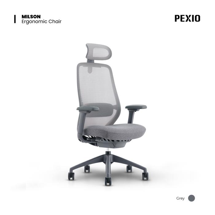Gambar Pexio Milson Kursi Kantor Ergonomis - Full Grey dari Pexio Ergonomic undefined Tokopedia