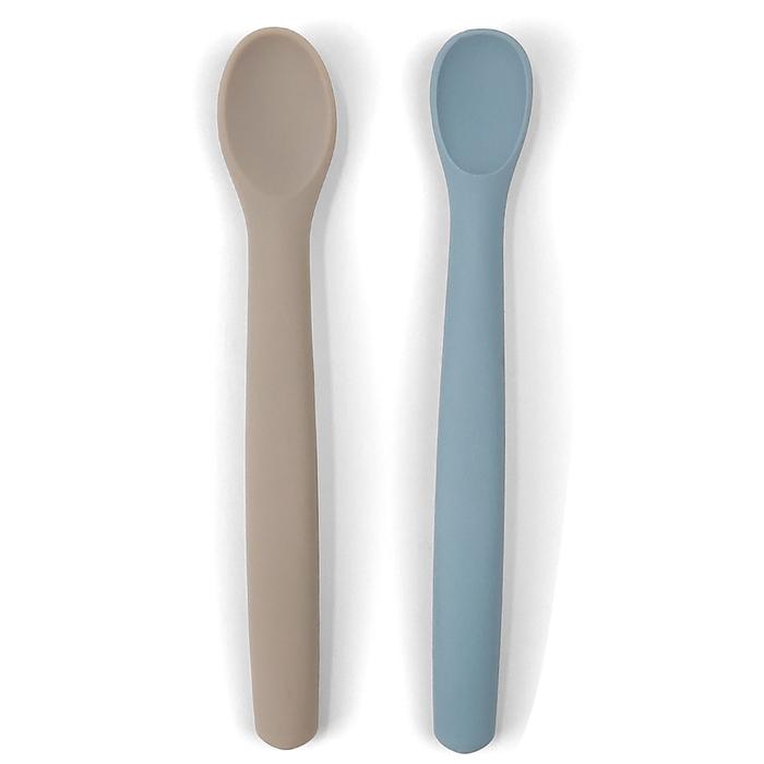 Gambar Ersie Silicone Baby Food Spoon Set - Beige + Blue dari ersieindonesia undefined Tokopedia