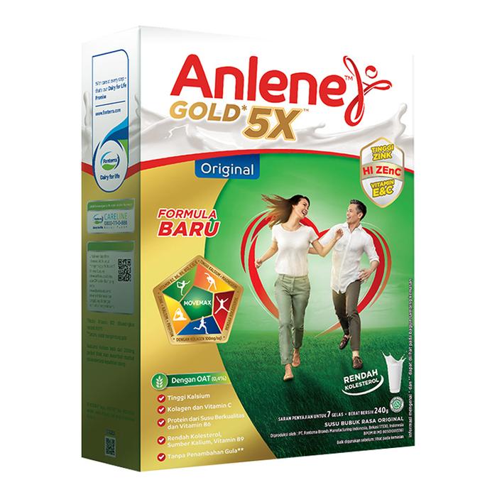 Gambar Anlene Gold 5X Susu Bubuk Dewasa Original 240 g - Tulang, Sendi & Otot dari Alfamidi Official Store undefined Tokopedia