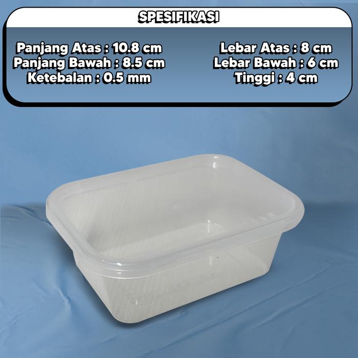 Gambar Kotak Plastik Persegi Panjang All Size | Thinwall Rectangle Lengkap - 200ml, 1 PACK (25 PCS) dari REFAN Packaging undefined Tokopedia