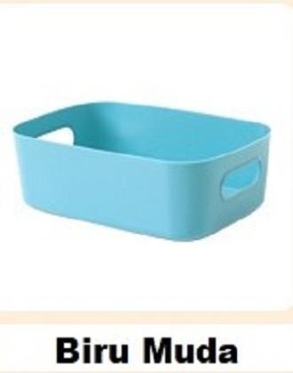 Gambar Kotak Penyimpanan Plastik Serbaguna Storage Box Organizer PR0304 - Biru Muda, Besar dari Neofelis Houseware undefined Tokopedia