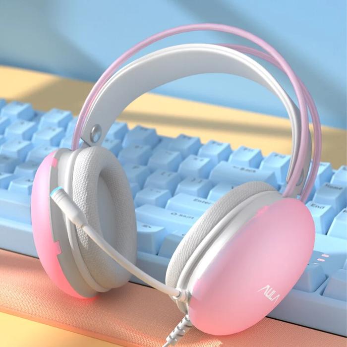 Gambar Headset Gaming AULA S505 USB – Streamer Light RGB Running - pink dari Grosir Mart Daily undefined Tokopedia