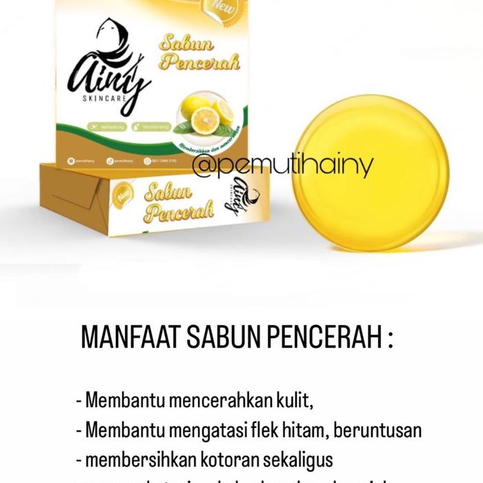 Gambar SABUN PENCERAH WAJAH & BADAN BPOM - AINY SKINCARE - Kuning dari Dindii Shop undefined Tokopedia
