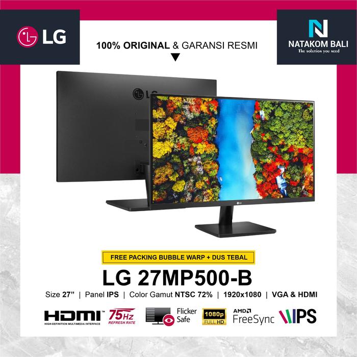 Gambar MONITOR LED LG 27MP500-B FHD IPS 75Hz - GOJEK dari NATAKOM BALI undefined Tokopedia