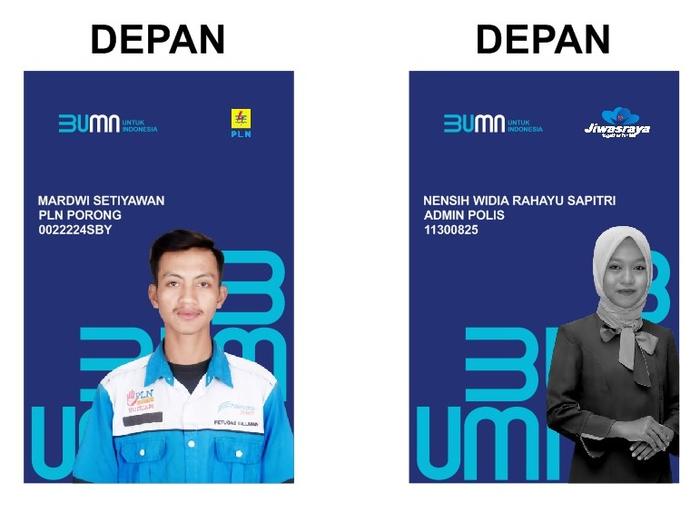Gambar Cetak ID Card BUMN (Badan Usaha Milik Negara) Bahan PVC - Satu Sisi, Siap Cetak dari SouvenirFashion undefined Tokopedia