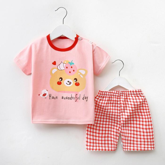 Gambar Setelan Bayi Baju Anak Oblong Lengan Pendek Set Celana Kaos Import - Bear Pink, 73 dari Wakakids Kota Administrasi Jakarta Pusat Tokopedia