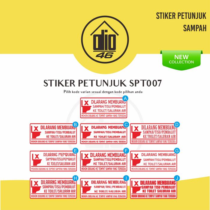 Gambar Wall stiker sign tanda kata buang sampah sticker rambu dinding gedung - RAMBU SPT007, A dari DIO46 undefined Tokopedia