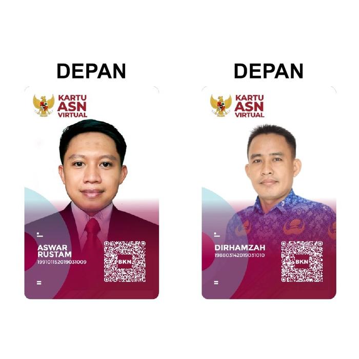 Gambar Cetak ID Card ASN (Aparatur Sipil Negara) Bahan PVC - Satu Sisi dari SouvenirFashion undefined Tokopedia