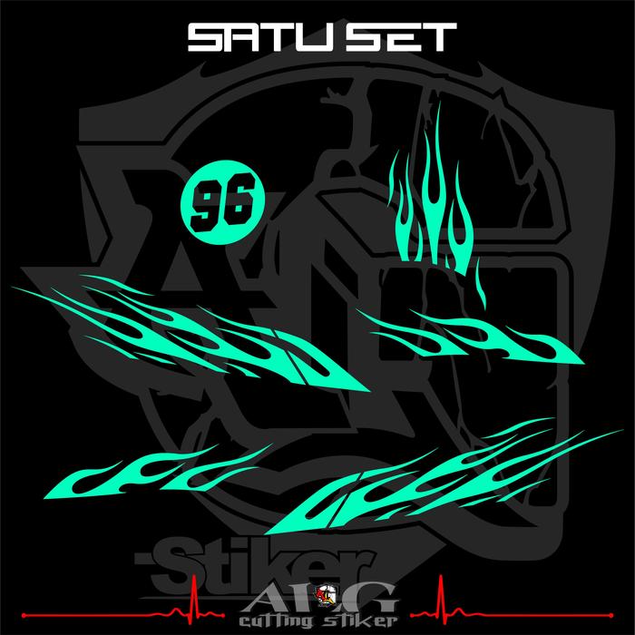 Gambar STIKER CUTTING API/STIKER MOTOR GRAND FILANO/STRIPING GRAND FILANO/227 - HIJAU TOSCA, BIASA dari Alg cutting stiker undefined Tokopedia