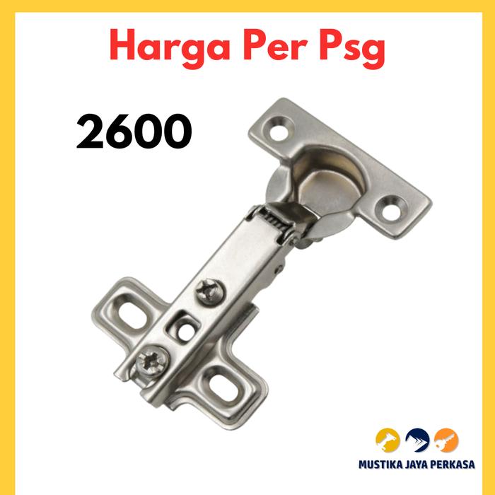 Gambar Engsel Sendok Mini Elco 26 mm Laci lemari Lurus Setengah Full Bengkok - Lurus dari Mustika Jaya Perkasa undefined Tokopedia