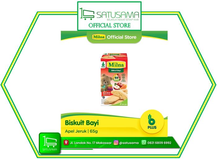 Gambar MILNA BISKUIT BAYI - APEL JERUK 65 G dari satusamaonline undefined Tokopedia