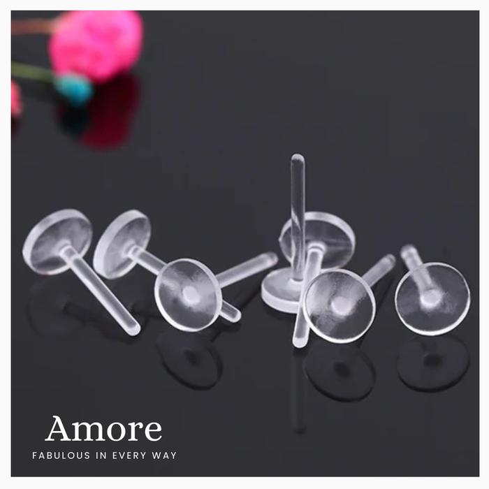 Gambar Anting Paku Silikon Resin Amore 3 pasang - Besar dari Clairine Jewellery undefined Tokopedia