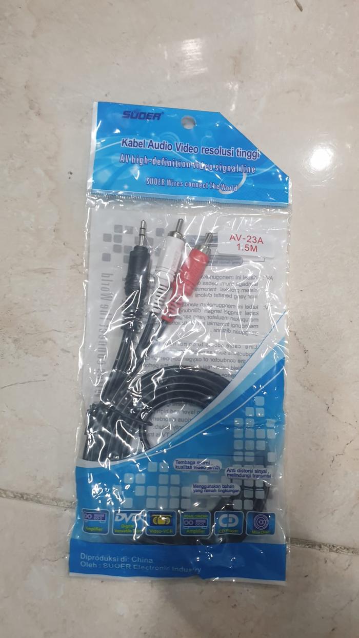 Gambar kabel rca suoer audio 2 to 1 dan 2 to 2 dan video rca mini - rca 2way dari manggaduaelektroniksurabaya undefined 5 Tokopedia