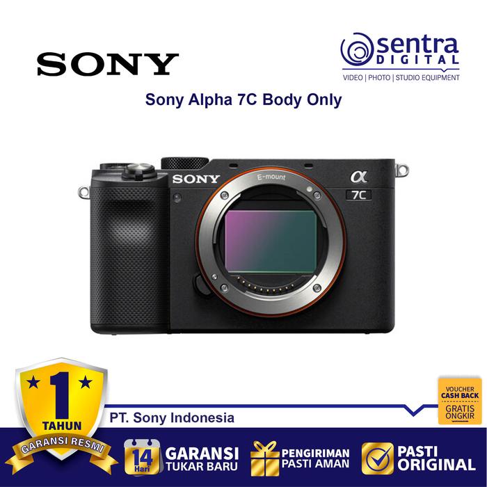 Gambar Sony Alpha A7C Sony A7C Sony A 7C Sony A7 C Body Only GARANSI RESMI - Hitam dari Sentra Digital undefined Tokopedia