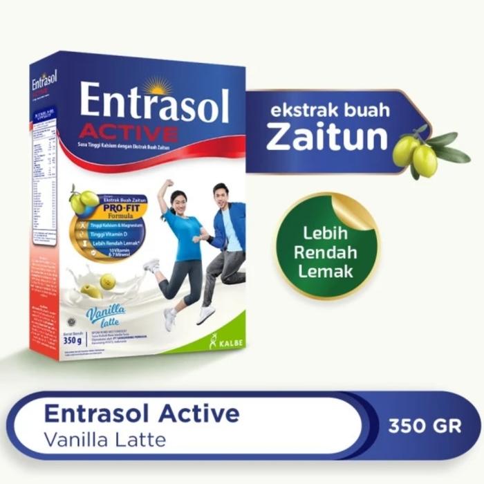 Gambar Entrasol Active Vanilla Latte Susu Dewasa 350gr dari Kios Zaidan ttk undefined Tokopedia