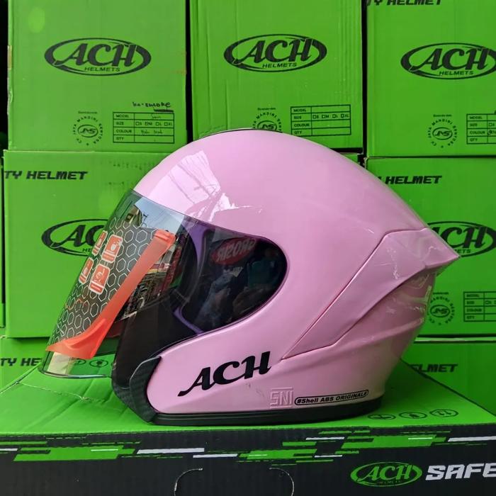 Gambar HELM ACH SONIC KAIROZ HALF FACE BLACK, GORILA GREY, WHITE, PINK,GREEN - pink, M dari juraganhelmet01 undefined Tokopedia