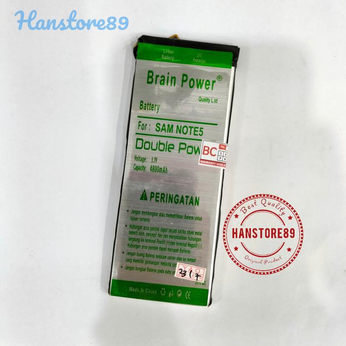 Jual BATERAI SAMSUNG NOTE 5/N9200/N9208/EB-BN920ABE BRAIN POWER