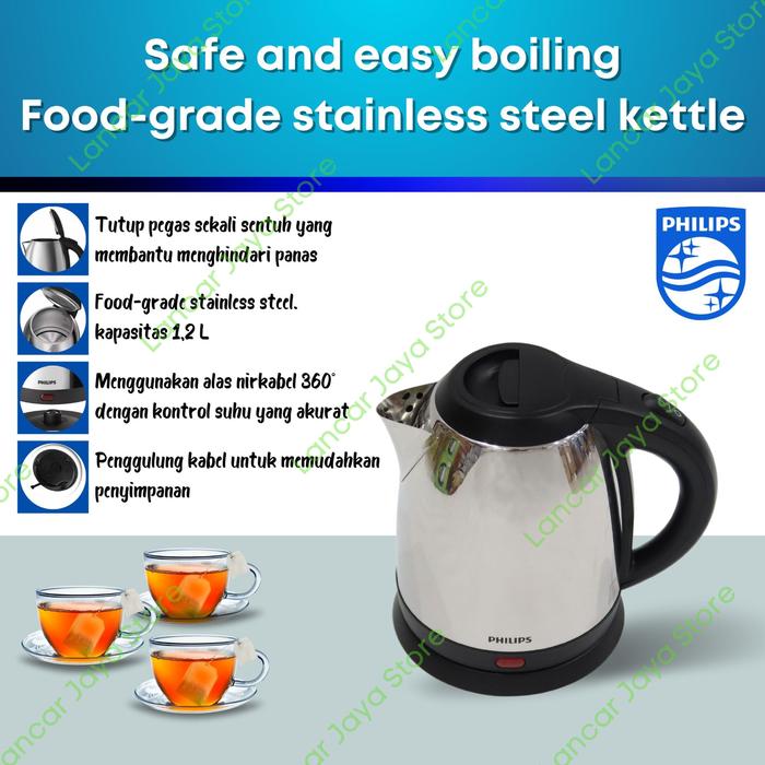 Gambar Kettle Philips HD9303 Electric Kettle Teko Listrik HD9303 Termurah dari Lancar Jaya Store LJS undefined Tokopedia
