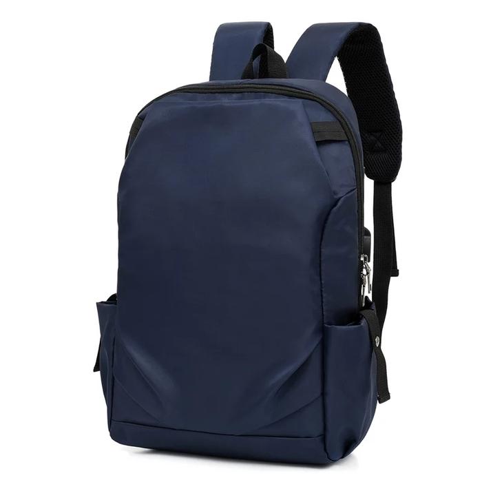 Gambar Techdoo Tas Ransel Pria USB Charge Backpack Laptop Waterproof TR404 - Biru dari Techdoo undefined Tokopedia