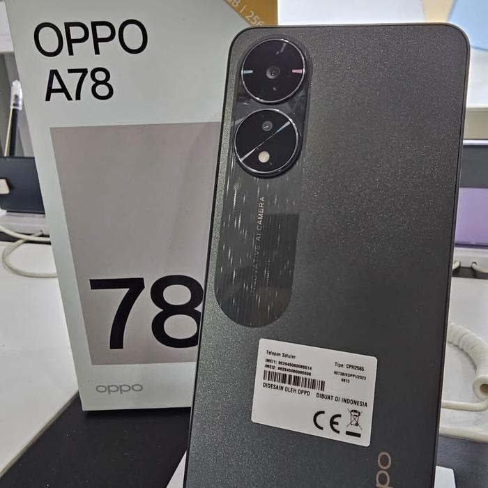 Gambar Oppo A78 NFC 8/256 - Misty Black dari JD Cell undefined Tokopedia