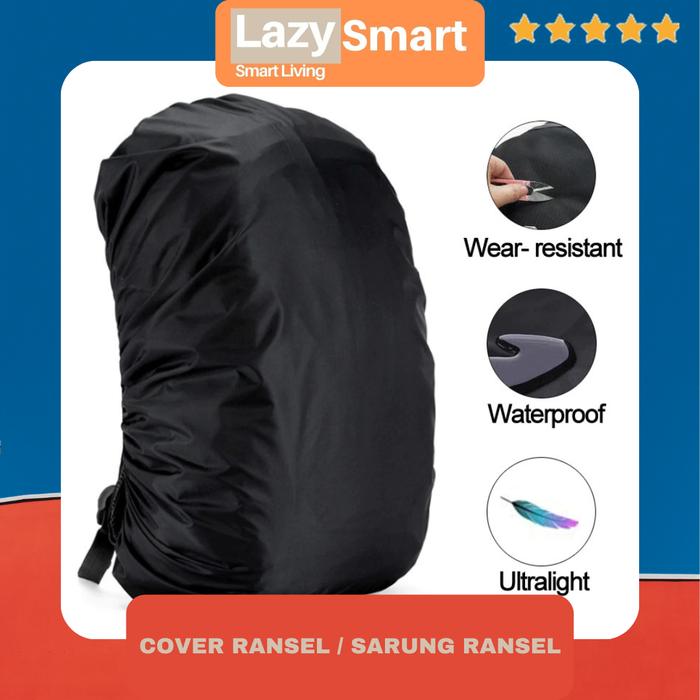Gambar Sarung Ransel Anti Air Cover Pelindung Tas Waterproof Backpack Cover - 35L dari Lazy smart undefined Tokopedia
