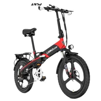 Gambar LANKELEISI G550 Sepeda Listrik Lipat Elite Version 48V 10.4AH FOLDING - Black red dari Enteur Official Store undefined Tokopedia