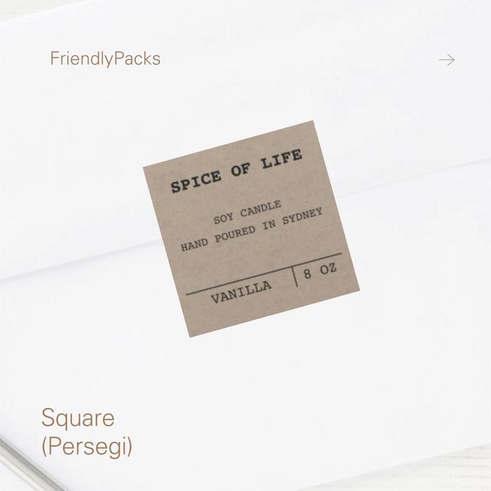 Gambar Custom Cetak Desain Basic Label Sticker Kraft / Stiker Label - Persegi dari FriendlyPacks undefined Tokopedia