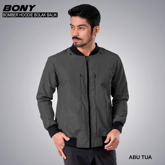 Gambar BEOMBER BONY - BOMBER HOODIE BOLAK BALIK - WINDBREAKER - GRATIS CUSTOM - AbuTua, S dari Rumah Komunitas undefined Tokopedia