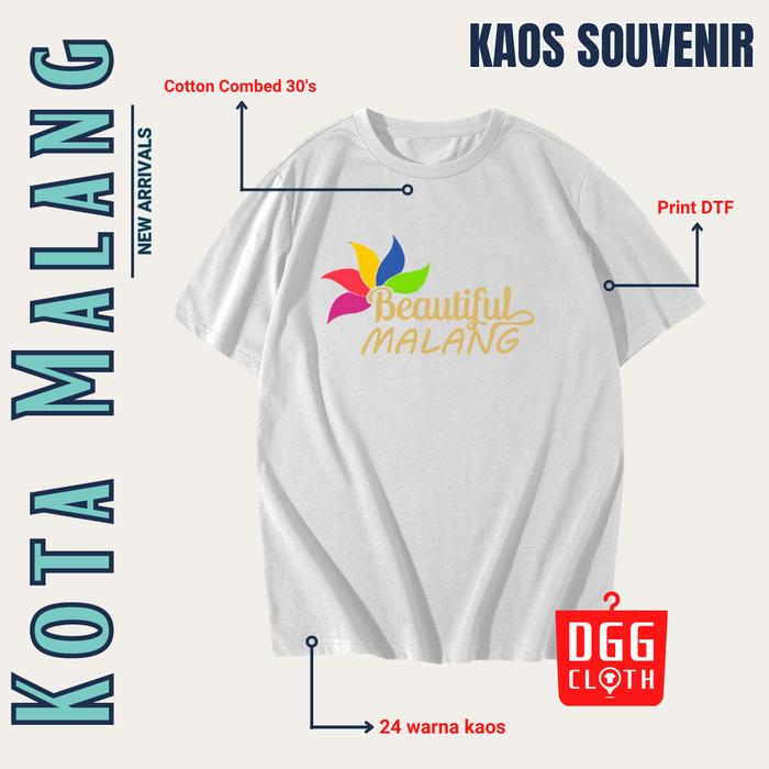 Gambar Kaos Souvernir Malang- Baju Oleh Oleh Malang type 1 - Gambar 4, M dari DGG CLOTHING undefined 5 Tokopedia