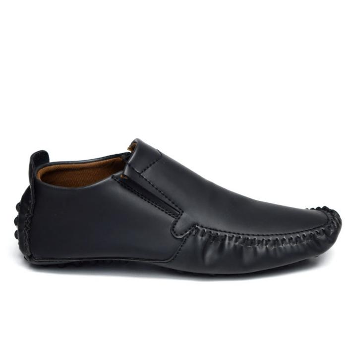 Gambar Sepatu Slip On Pria Kulit Original BLACK MASTER CALANO Series - Hitam, 39 dari Jazzyfootwear undefined Tokopedia