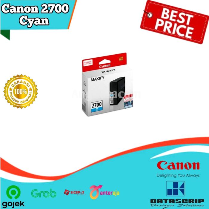 Gambar Tinta Canon PGI 2700 Cyan Magenta Yellow Original | Maxify Series - Biru dari Angkasacom undefined Tokopedia