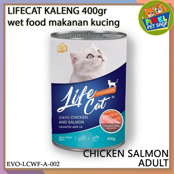 Gambar Life Cat Kaleng 400gr - Wet food Makanan Basah - Chicken Salmon dari Pixel Pet shop undefined Tokopedia