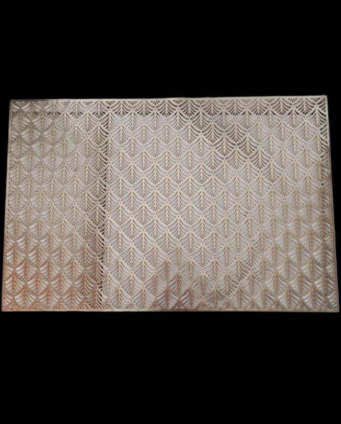 Gambar PVC Placemat Alas Tatakan Piring Meja Makan Table Mat Anti Air Minyak - Gold F dari Sejati Official Store undefined Tokopedia