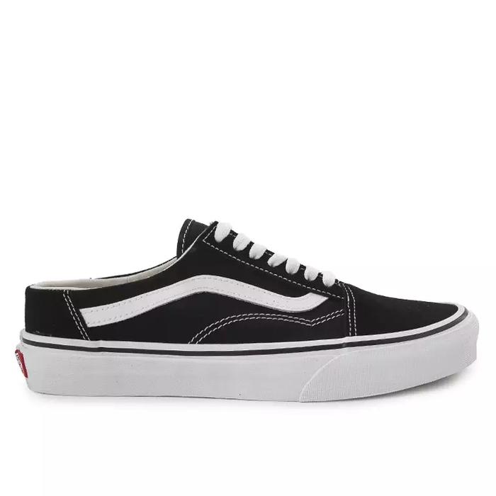 Jual Vans Old Skool Mule Black White Original Authentic Kota