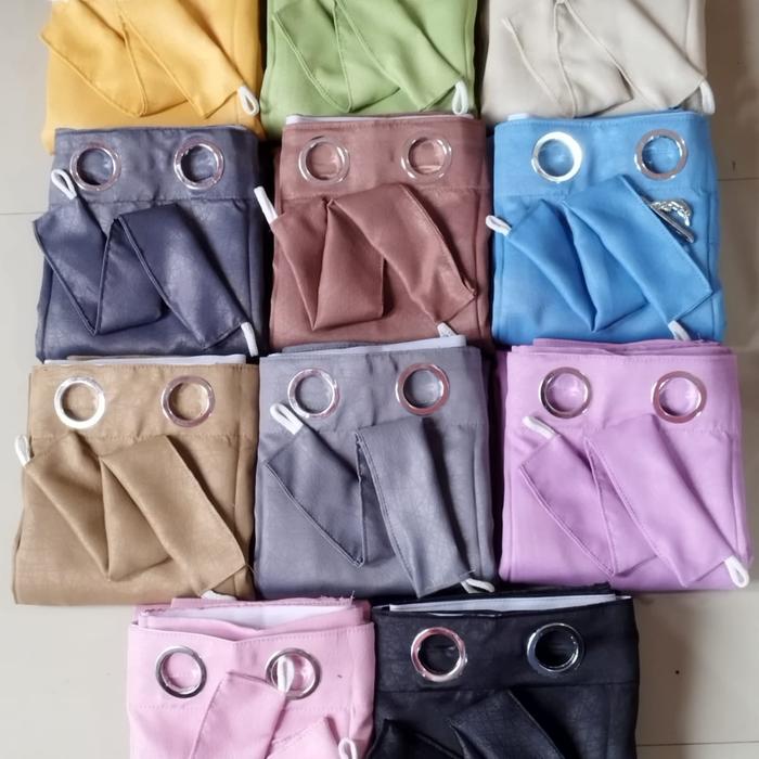 Gambar GORDEN BLACKOUT POLOS IMPORT SEMOKRING JENDELA MINIMALIS GORDEN PINTU - pink, L 100 x T 250cm dari Aryan Gorden undefined Tokopedia