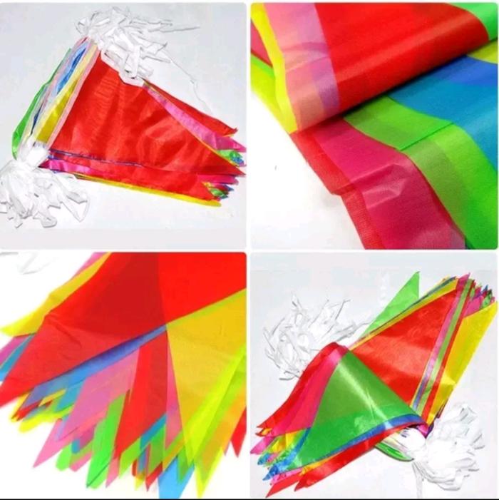 Gambar BENDERA WARNA WARNI GANTUNG/HIASAN 17 AGUSTUS - warna warni dari jashujangrosir undefined Tokopedia