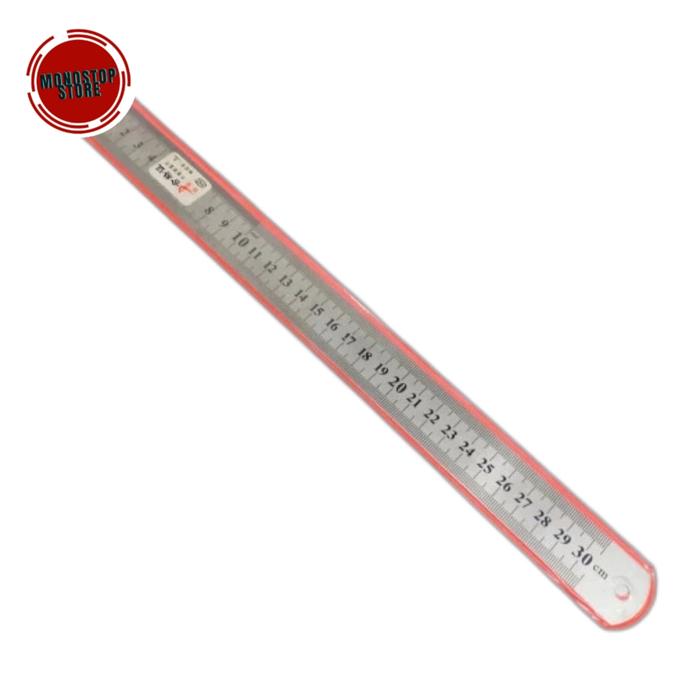 Jual Penggaris besi 30cm - 300mm - Steel Ruler 12 inch - Kota Depok ...