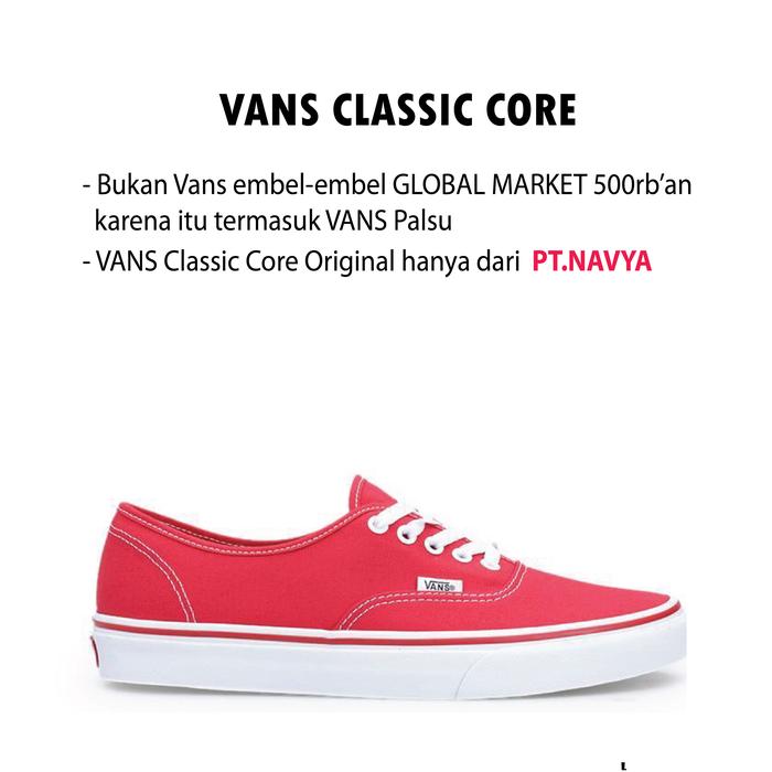 Gambar Vans Authentic True White Original - Merah, 36 dari Navel Stuff Official undefined Tokopedia