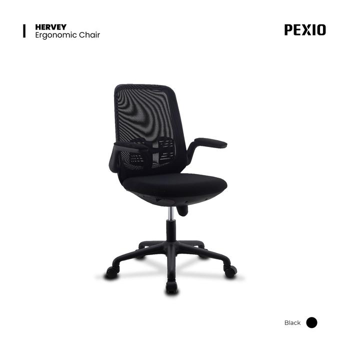 Gambar Pexio Hervey Kursi Kantor Ergonomis - Hitam dari Pexio Ergonomic undefined Tokopedia