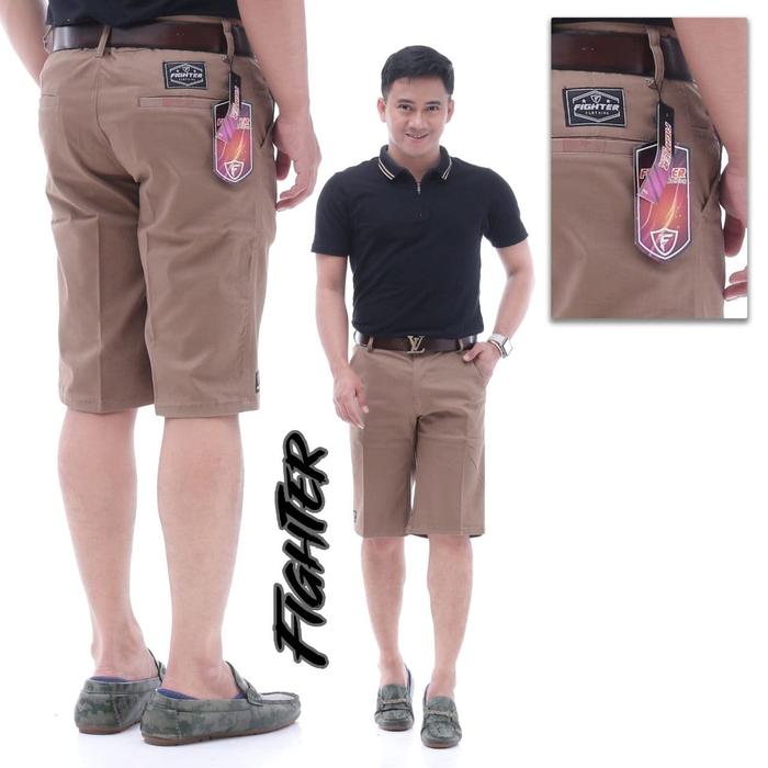 Gambar Celana Chinos Pendek dewasa Pria katun twill krem coklat surfing - MOCCA, 29 dari BATIKANNISA undefined Tokopedia