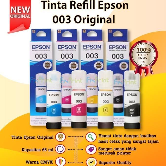 Gambar Tinta Epson 003 Printer Ecotank L5296 L1210 L3210 L3110 L3216 L5190 - Hitam dari CACA_MARICA undefined Tokopedia