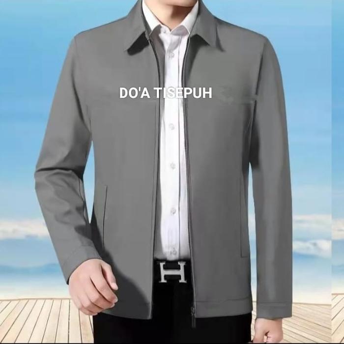 Gambar JAKET JAS FORMAL/JASKET/JAKET KANTOR/JAKET SEMI JAS PRIA Navy L - Abu tua, L dari doa tisepuh undefined Tokopedia