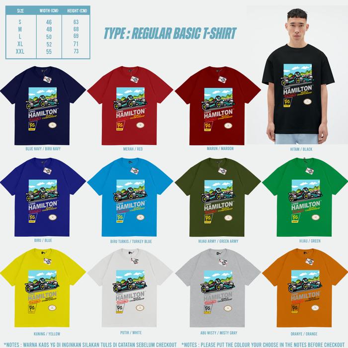Jual KRMK Kaos Baju Formula One F1 TEAM LEWIS HAMILTON 8 BIT - V2 WARNA ...