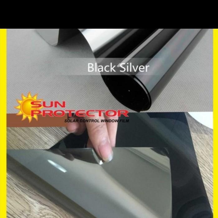 Gambar KACA FILM ONE WAY STICKER KACA SATU ARAH PEREDAM PANAS MATAHARI - BLACK SILVER dari GENERALDISTRIBUSISTICKER undefined Tokopedia