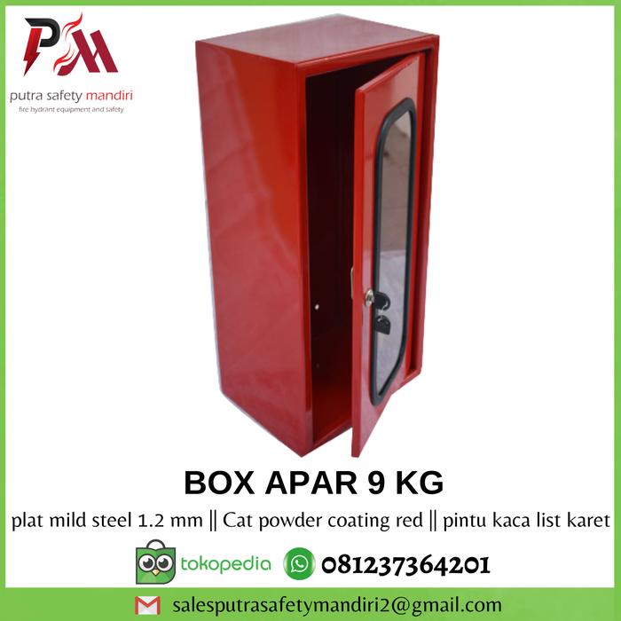 Gambar BOX APAR PINTU KACA LIST KARET TEMPAT PENYIMPANAN PEMADAM API RINGAN - 9 KG dari Putra safety mandiri 2 undefined Tokopedia