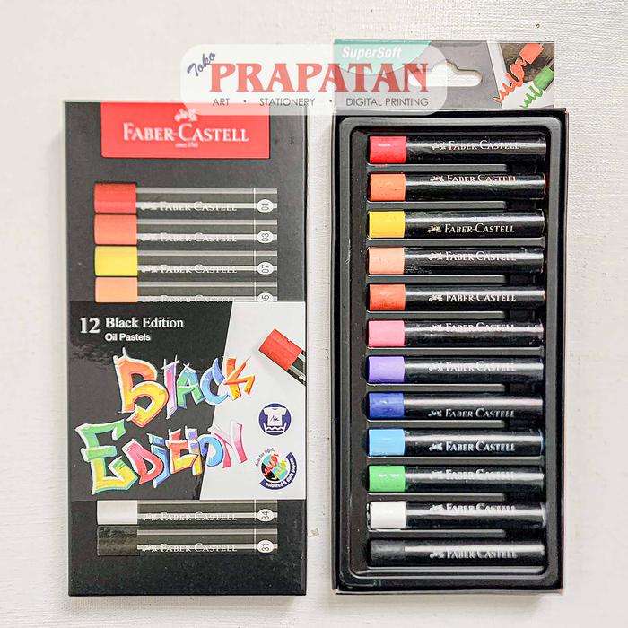 Gambar Faber Castell Oil Pastel Black Edition 12C-48C | Crayon Minyak - 12C dari Toko Prapatan_NEW undefined Tokopedia
